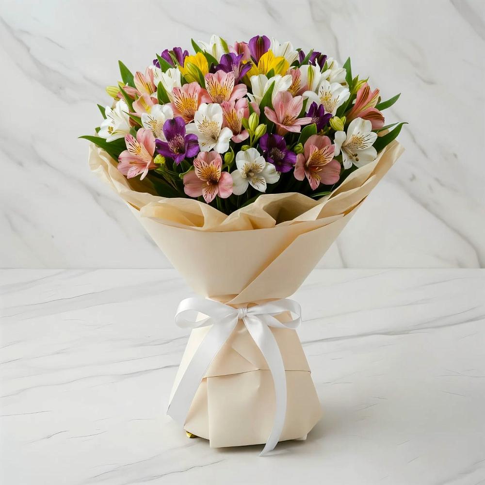 Букет цветов из: Альстромерии в Каневской