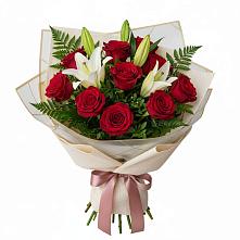 Букет цветов из:  Лилии и Розы в Каневской