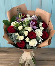 Букет цветов из:  Розы и Альстромерии в Каневской
