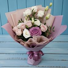 Букет цветов из:  Розы и Лизиантусы в Каневской