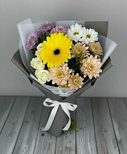 Букет цветов из:  Розы, Герберы и Хризантемы #REPLACE_PRED# Каневской