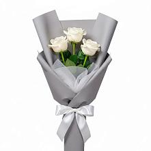 Букет 3 белые розы #REPLACE_PRED# Каневской