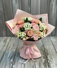 Букет цветов из:  Гвоздики, Розы и Хризантемы в Каневской