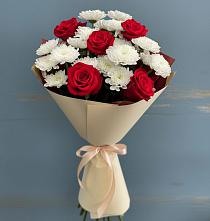 Букет цветов из:  Розы и Хризантемы в Каневской