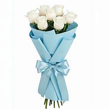 Букет 7 белых роз Проуд в Каневской