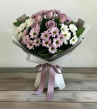 Букет цветов из:  Хризантемы и Розы в Каневской