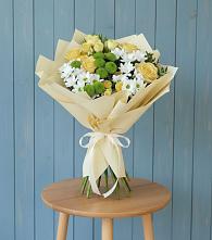 Букет цветов из:  Хризантемы и Розы #REPLACE_PRED# Каневской