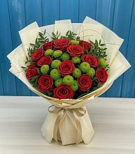 Букет цветов из:  Розы и Хризантемы в Каневской