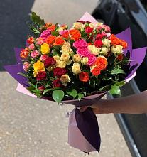 Букет Микс из разноцветных кустовых роз #REPLACE_PRED# Каневской