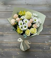 Букет цветов из:  Альстромерии, Розы и Хризантемы в Каневской