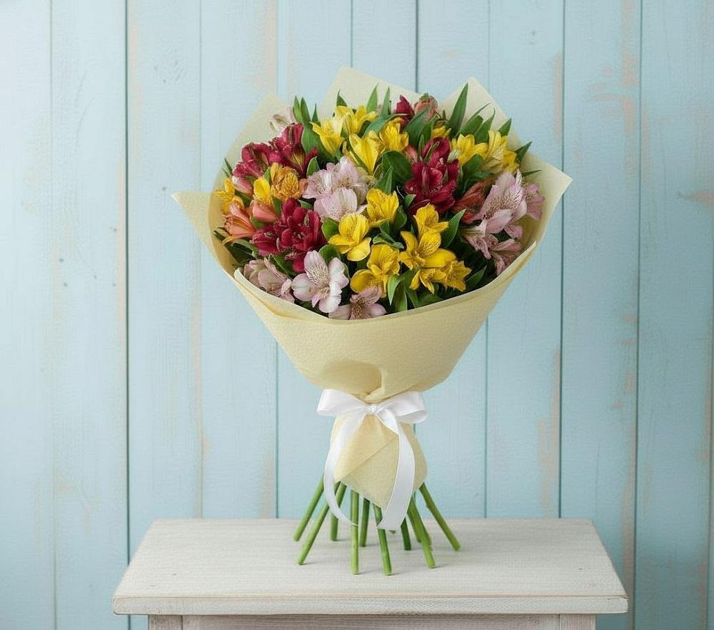 Букет цветов из: Альстромерии в Каневской
