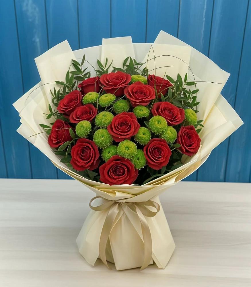 Букет цветов из: Розы и Хризантемы в Каневской