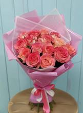Букет 15 Розовых роз Равель #REPLACE_PRED# Каневской