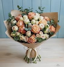 Букет цветов из:  Альстромерии и Розы #REPLACE_PRED# Каневской